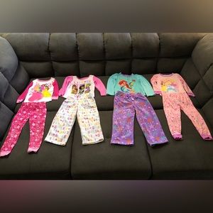 Girls pajama sets, size 4.